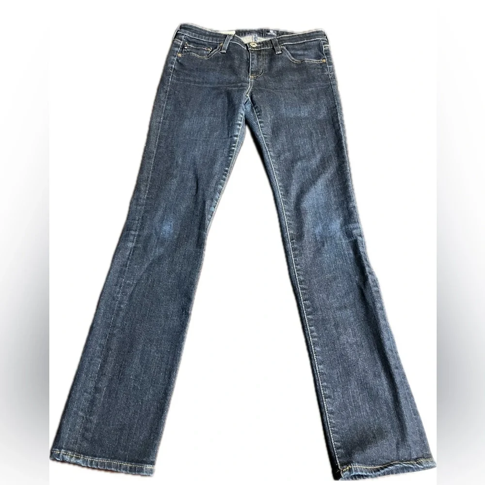 Adriano Goldschmied woman’s blue jeans pants slim straight The Stevie 28R